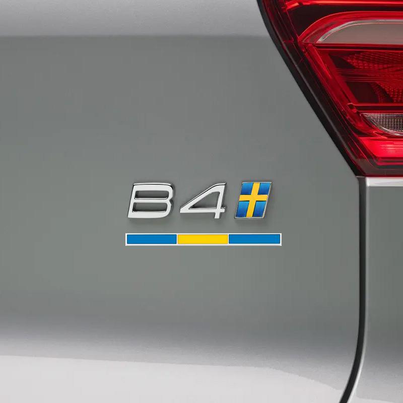 Schwedische Flagge Emblem Aufkleber für Volvo Auto Kofferraum Abzeichen Kreatives Metall Auto Karosserie Aufkleber für XC60 XC90 S60 V40 V60 V90 XC40 S90 XC60