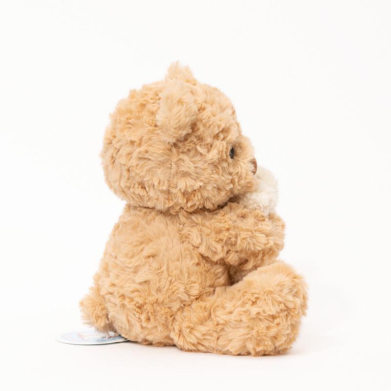 Plüsch-Teddybär und Hasen-Spielzeugset mit weichem Kurzplüsch für Kindergeschenk