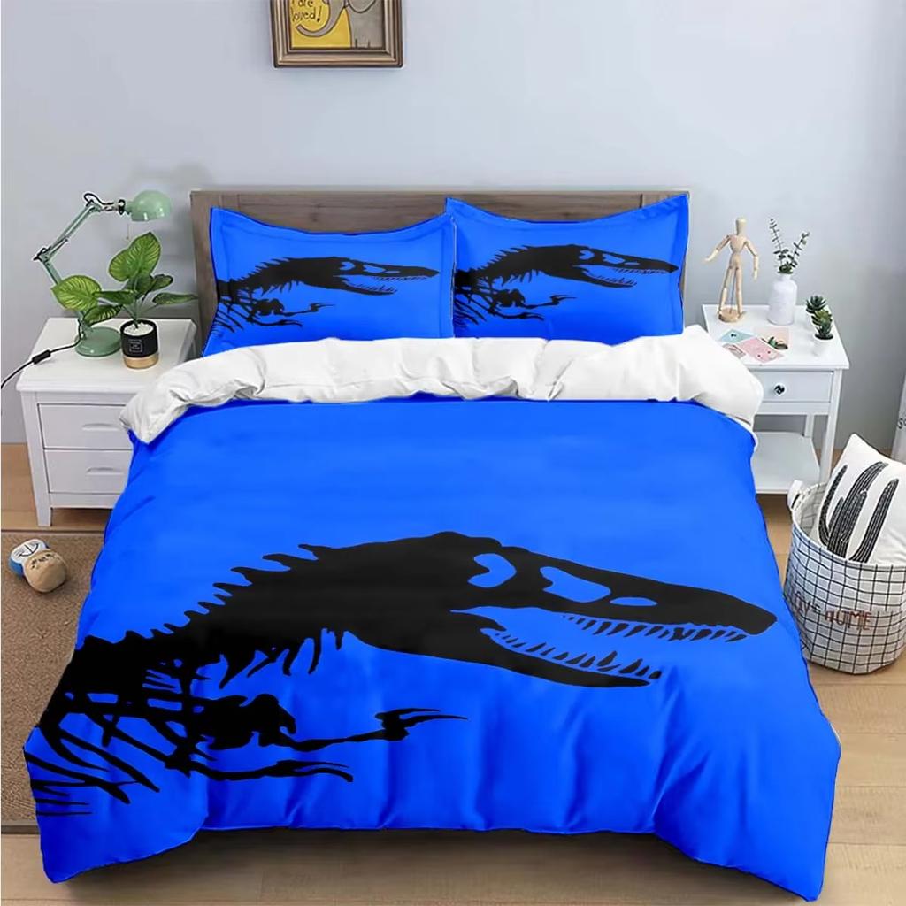 Mode 3D Dinosaur J-Jurassic Park Tryck Sängkläder Sängförsörjningsset Påslakan Sängöverkastset Sängklädesset Lyxgåva