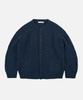 Frizmworks Brushed Wool Round Cardigan _ Indigo