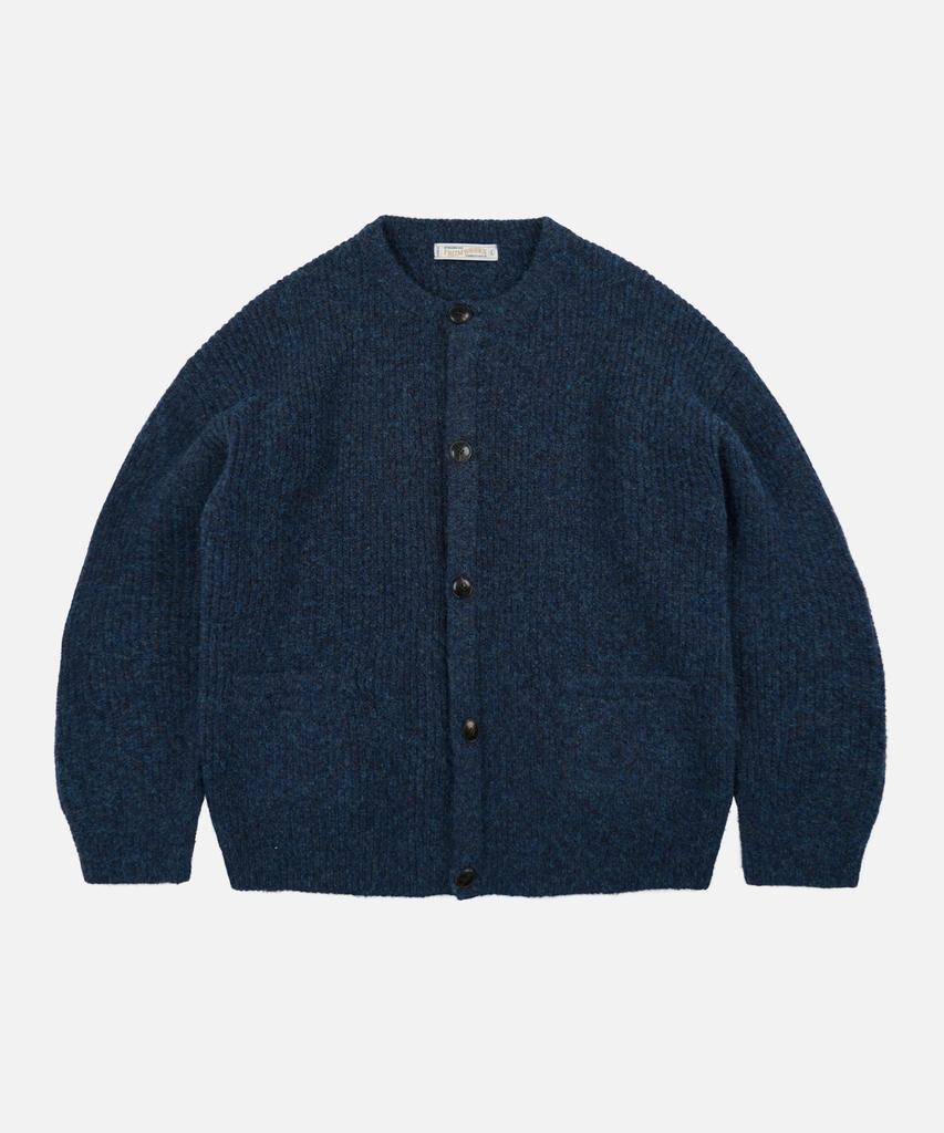 Frizmworks Brushed Wool Round Cardigan _ Indigo