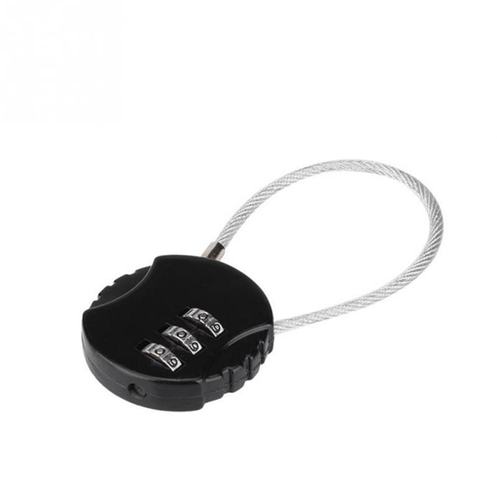 Ball Shaped Hiking 3 Digit Combination Steel Wire Bicycle Lock Gym Padlock Trunk Locks Code Lock