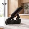Sturdy Wine Bottle Support Lying Dog Rack, Matte Black 3D Printed Statue, Decorative Creative Animal Stand Holder for Dining Table or Bar Cabinet