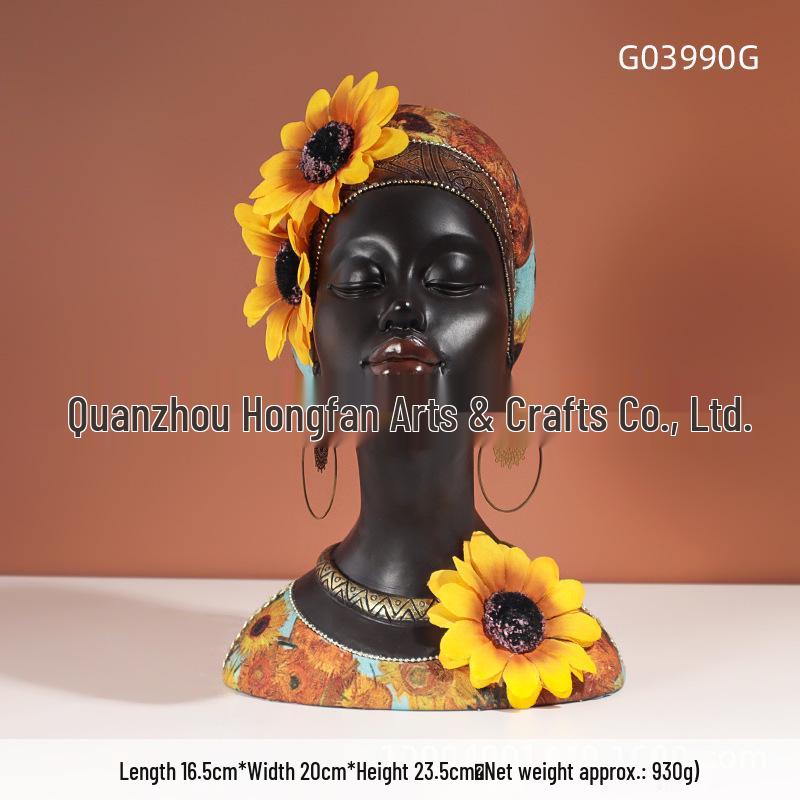 African Tribe Retro Black Woman Ornaments for Home Decor
