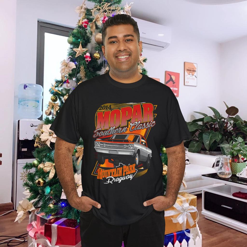 Camiseta de Algodón Unisex con Gráfico de Coche Muscle de Carreras Americano Vintage