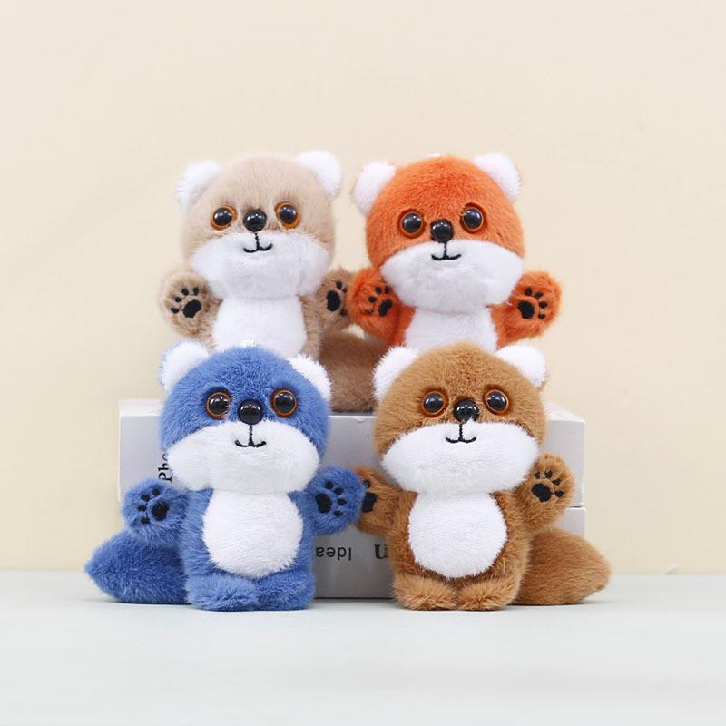 Plush Fox Toy Keychain With Soft Short Fur For Bag Accessory Cute Keychain Fox