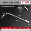 L-Shaped Tire Wrench and Pry Bar Tool Set for Easy Tire Changes (17/19/21/22/24mm).