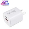 AU Plug Mini Portable PD20W QC3.0 Charger Type-C Fast Charging USB C Wall Charger for Cell Phone Dual Ports