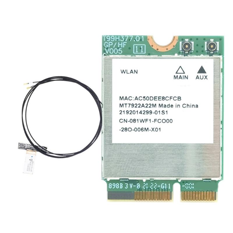 MT7922 WiFi 6E Card 6GHz/5GHz/2.4GHz  Triple Band Networking Adapter Bluetooth-Compatible 5.2 M.2 Interface