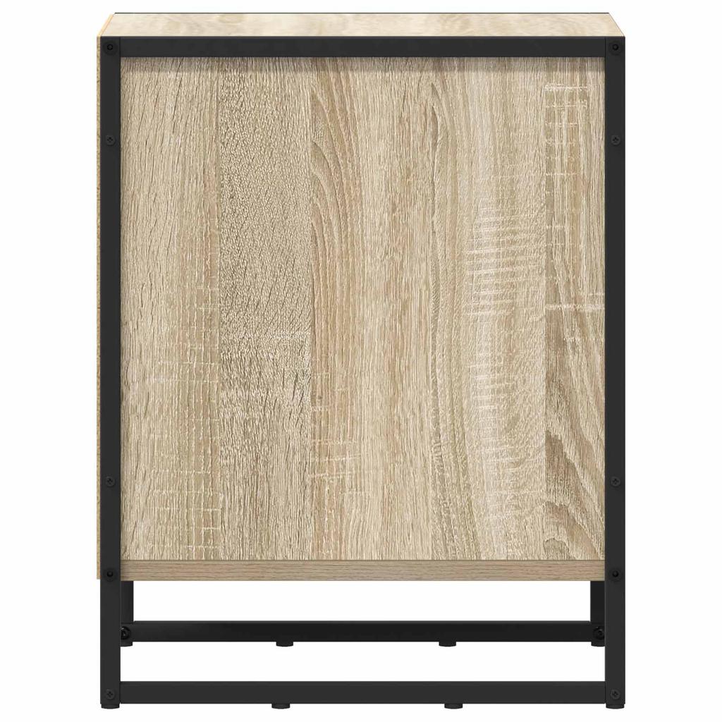 Nightstand Set of 2 Sonoma Finish 39.5 X 30 X 50 Cm Particleboard