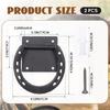 2Pcs Horseshoe Crosses Ties Down Solid Metal Horse Tie Rings with Expansion Screws Quick Install Horse Care Equipment