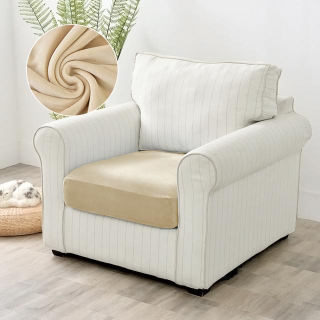 

Толстый бархатный чехол для дивана, однотонный чехол для диванной подушки для гостиной, съемный эластичный L-образный угловой чехол для кресла, дивана Normal Size (M)-1pc