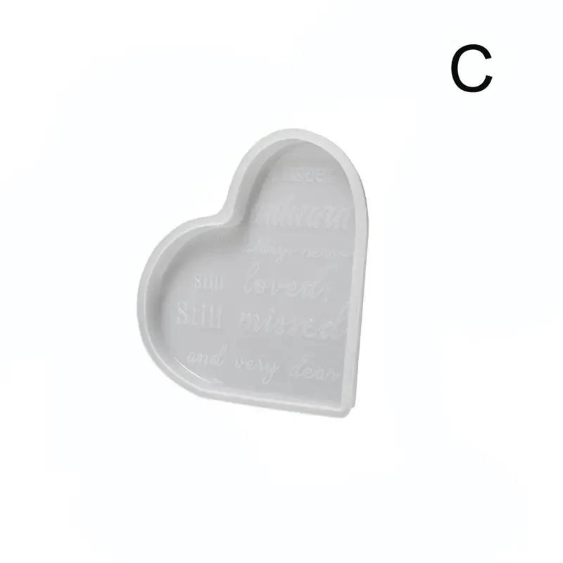 Heart Sign Resin Silicone Mold for DIY Craft Memorial Casting Home Decoration Flower Preservation Table Decorations