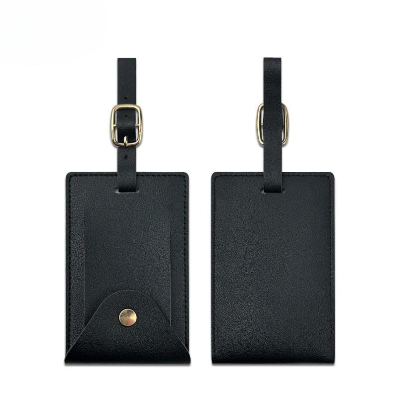 Gepäckanhänger PU-Leder Koffer ID-Adress-Namenshalter Gepäck-Boarding-Anhänger Damen Herren Reiseaccessoires Tragbares Etikett