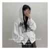 The Pink Bamin Oversized Printing Two Way Hooded Zip Up  3color 