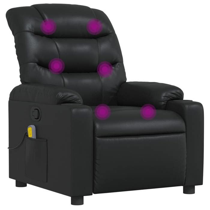 VidaXL Fauteuil de Massage Inclinable, Chaise avec Repose-pieds, Siège avec Dossier et Accoudoirs Salle de Séjour, Moderne, 374140