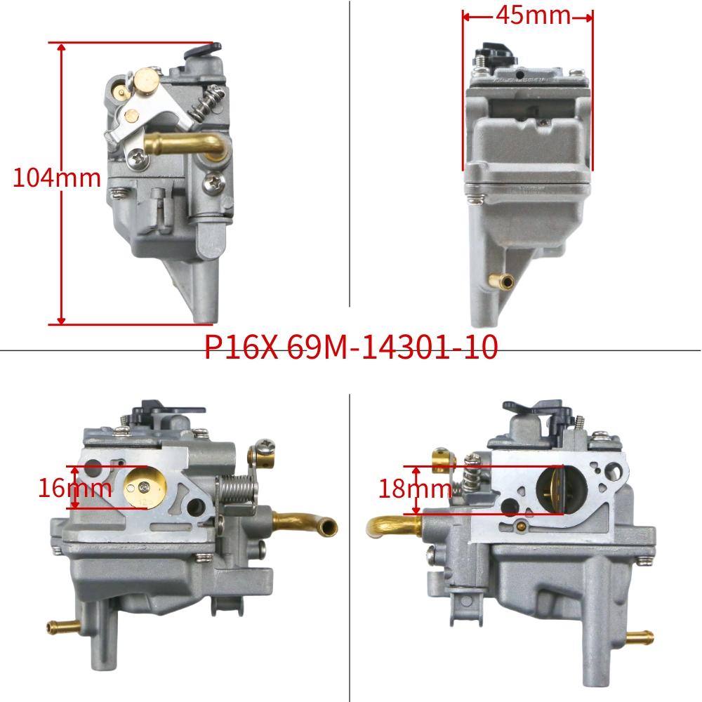 

69M-14301-10 Outboard Carburetor For YAMAHA F2.5 2.5hp 4-stroke Boat Engine Motor P16X Carb 69M-14301-10