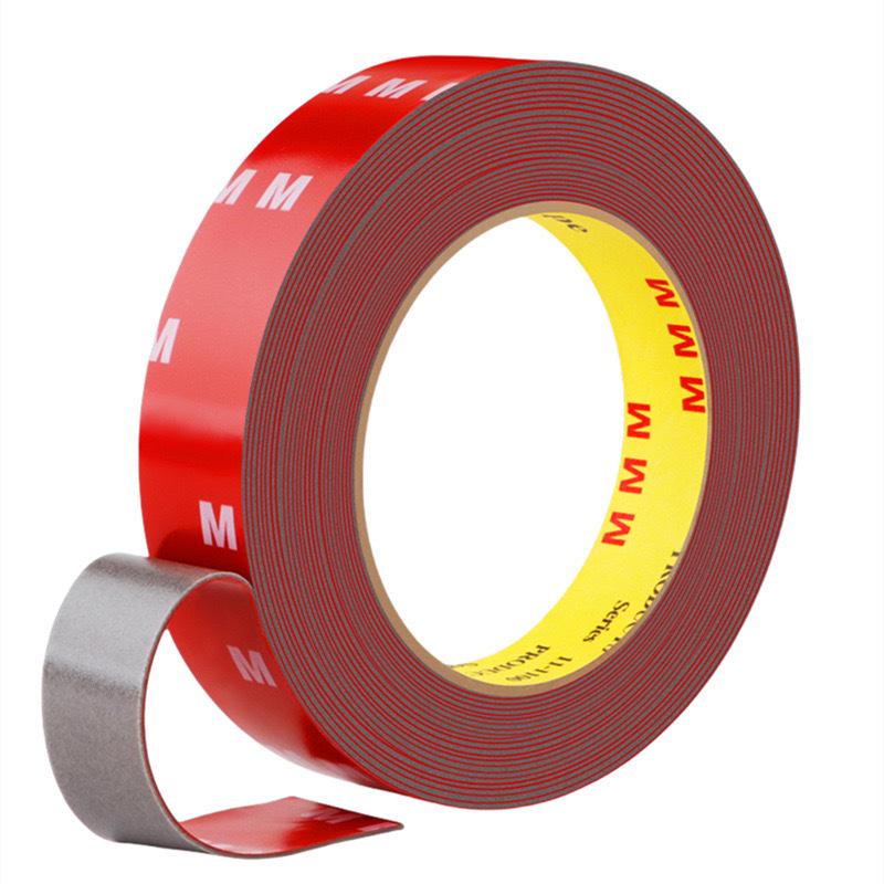 Gray Waterproof Acrylic Double-Sided Tape for Car & Home, High Temperature Resistant, No Trace, Wall & Rain Eyebrow Fix