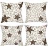 Leopard Print Star Pattern Decorative Throw Pillows Polyester pillowcase, sofa decorative cushion cov Headboard Pillow