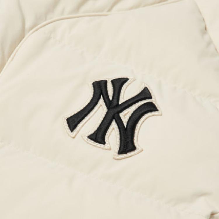 New MLB Down Jackets Unisex Ecru 3ADJL0116-50CRS