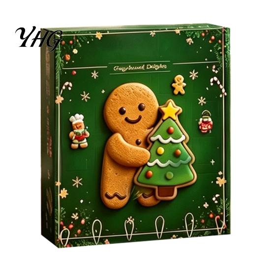 Christmas Advent Calendar 24 Day Countdown 2026 Gingerbread Man Calendar, Decoration for Kids Adults Adults, Festive Holiday Tabletop Tree Ornaments