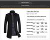 Middle-Aged Men's Korean Style Slim-Fit Woolen Overcoat for Autumn and Winter