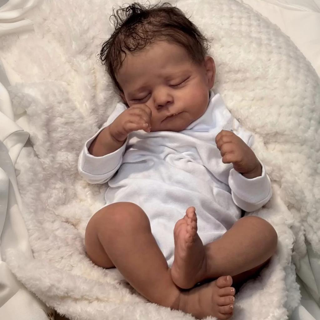 50cm Reborn Baby Puppe Silikon Echtes Haar Geburtstagsgeschenk