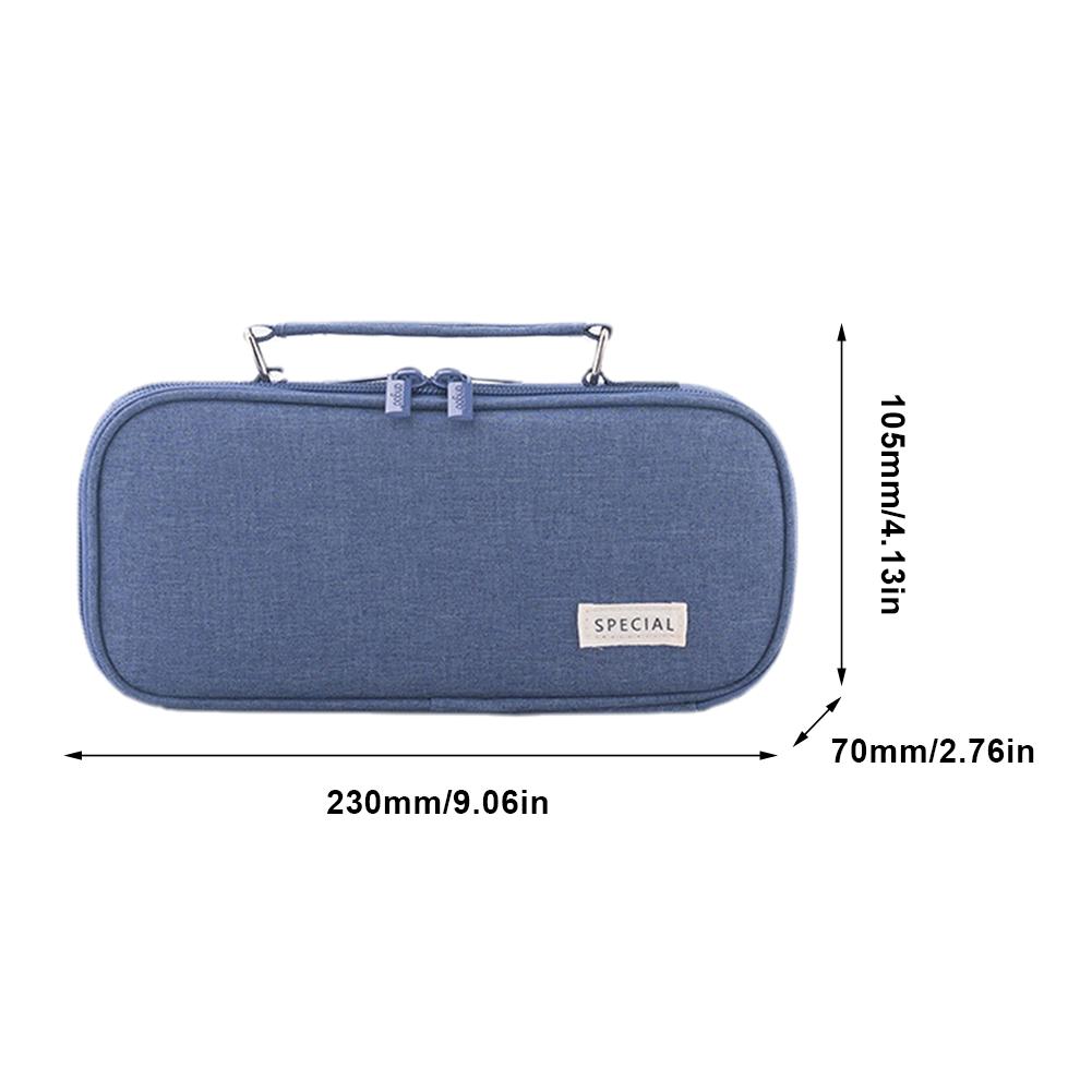 Kawaii Pencil Case Large Capacity Double Side Opened Pencil Bag 3 Compartment  Student Stationery Organizer School Supplies