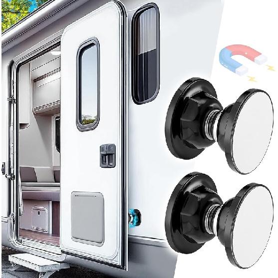 Strong Magnetic RV Door Holder - Camper RV Door Catch To Keep Doors Open In Breeze, Easy To Tall, With Adhesives & Screws, Sturdy Stopper For Trailer