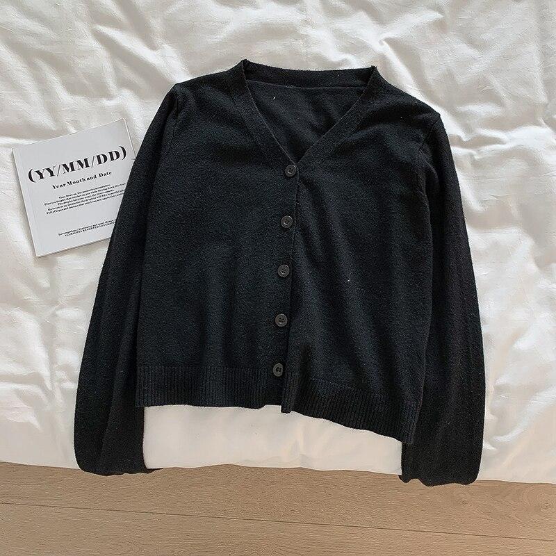 Autumn Fashion Vintage Sweater Winter Knit Cardigan For Women Tops V Neck Long Sleeve Coat Sweater Women Jacket 28673