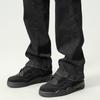 American Street Black Jeans Men's Spring and Autumn High Street Casual Straight-flare Pants