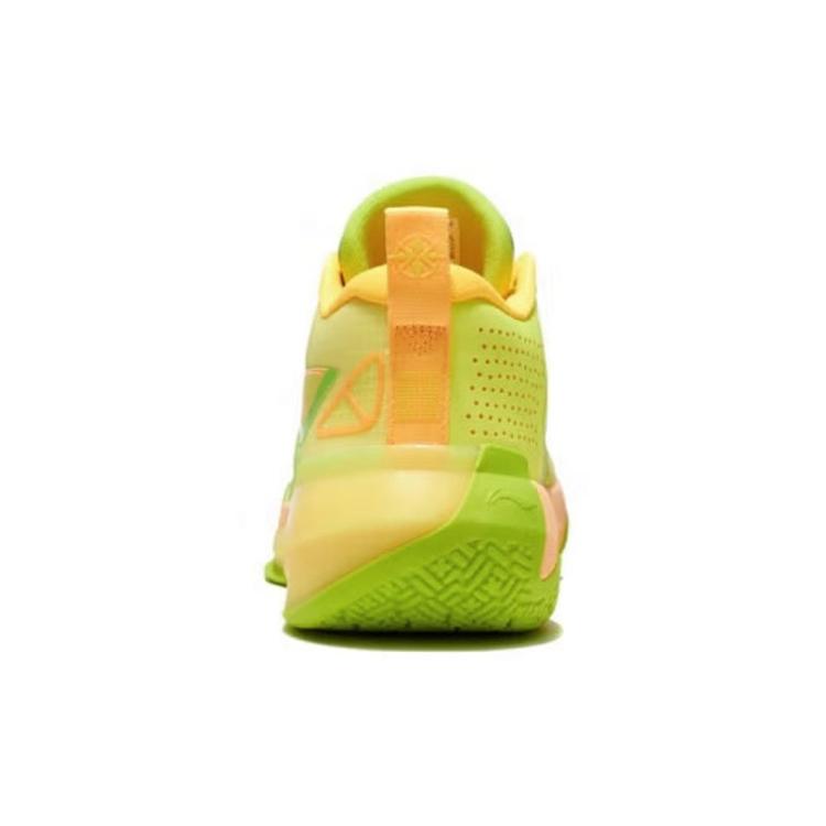 Li Ning Liren 2 Low Basketballschuhe Herren Low-Top Leuchtendes Gelb/Leuchtendes Alpha-Hydroxysäure-Grün ABAS039-2