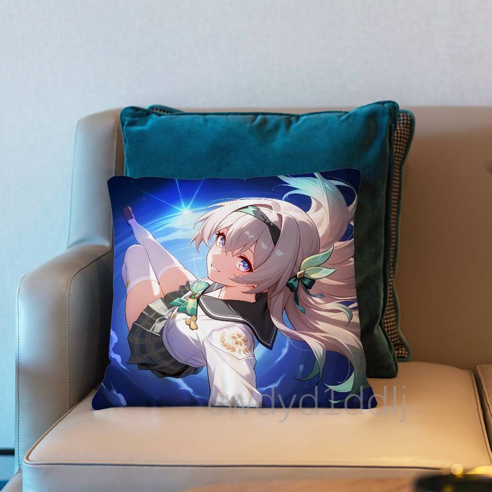 HHonkai Star Rail Firefly Cushion Cover Pillow Cover Decor Pillowcase Printed Cushion Case For Couch