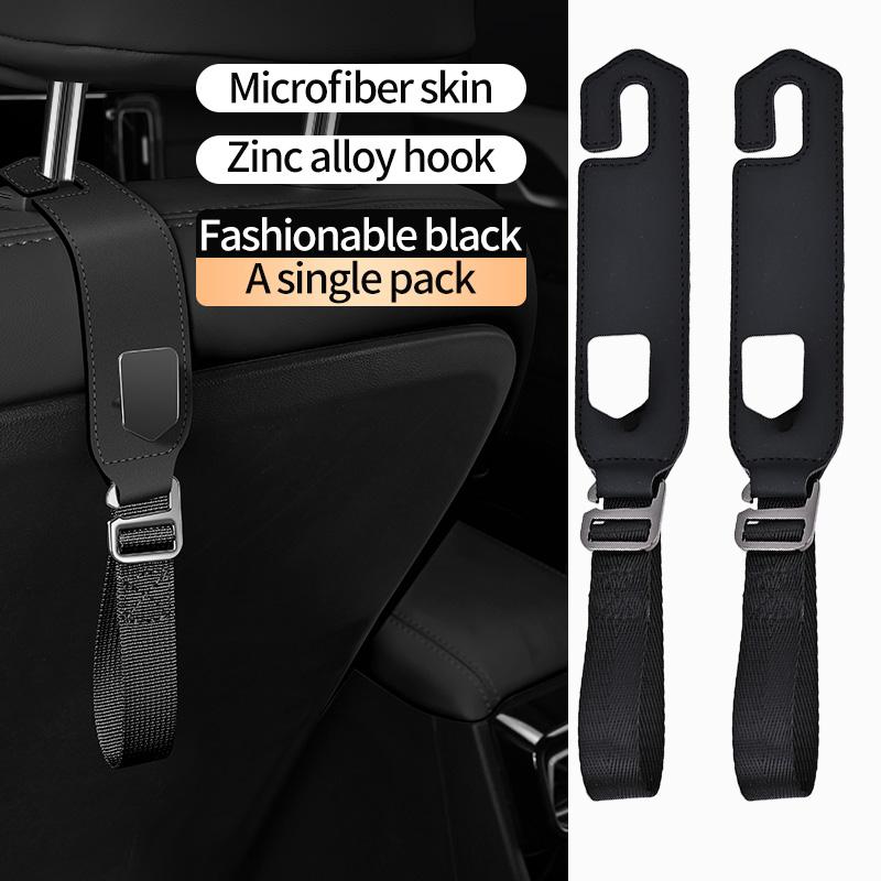 Car Back Seat Hook Multi-function Rear Seat Headrest Hanging Hook Car Hook for Headrest Seat Back Storage Hook Luxurious Leather