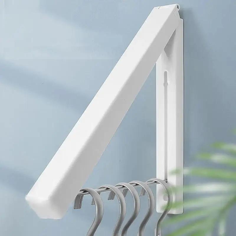No-Drill Folding Telescopic Concealed Clothes Rack For Balconies Invisible Clothes Drying Rack