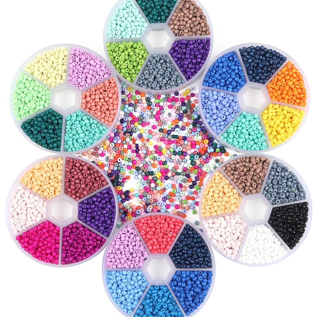 1 set/pungă 3mm vopsea de copt, culoare solidă, mărgele de mei, bricolaj, brățară, colier, cercei, accesorii pentru bijuterii