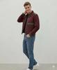 Stylish Men's Biker Handmade Suede Lambskin Leather Motorcycle Jacket Burgundy