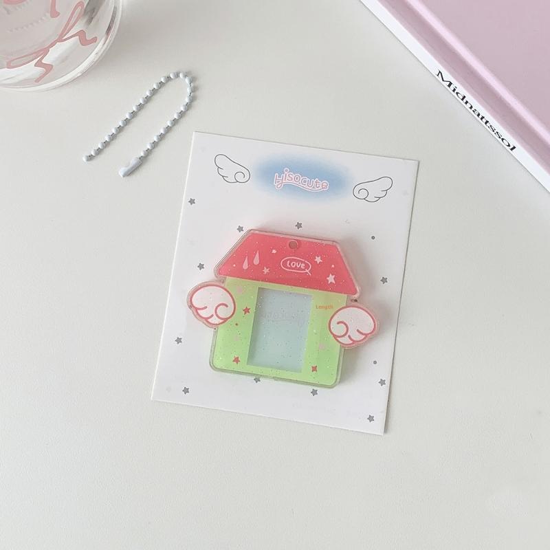 

Корейский Инс Стиль Y2K Крыло Дом Твердая Папка для Карточек Кирпич Акрил Для Хранения и Демонстрации ID Фото 1 Дюйм Подвеска Брелок Украшения