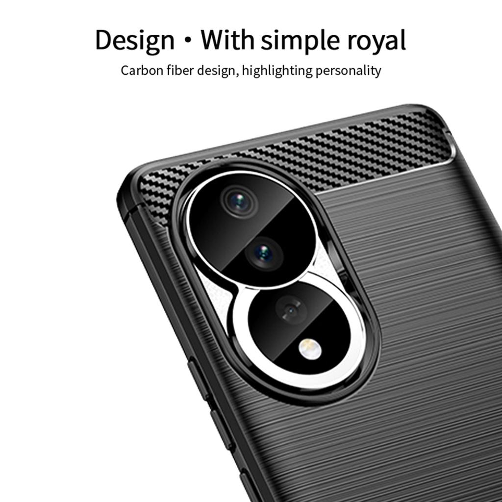 MOFI JK TPU Series-1 for Honor 90 Carbon Fiber Soft TPU Case Anti-scratch Brushed Phone Cover