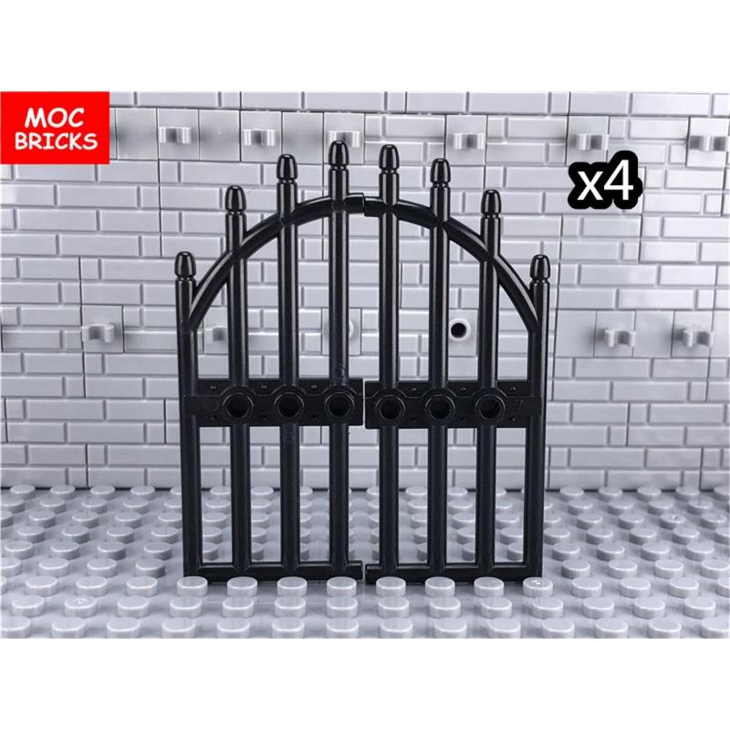 MOC Bricks Fence Railing Window Stairs Ladder Gate DIY Garden House Architecture Accessories Building Blocks Children's Toys