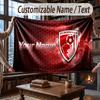 Custom Name Flannel Throw Blanket Bournemouth Football Pattern Warm Home Decoration