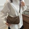 Stylish Luxury Design PU Leather Hobo Shoulder Bag Women Cherry Pendant Small Crossbody Bag For Daily Use Tote Bag