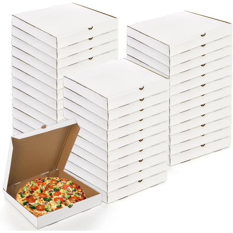 40 Pack Pizza Box 10 ×10 , White Pizza Box, Grease-Resistant Corrugated Pizza Boxes, Take Out Food Containers Packing Boxes for Pizza Cake Cookies 10  /40PCS белый