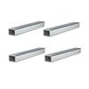 1-5 Peças Tubo Retangular de Aço Inoxidável 304, Comprimento 250mm Parede 1mm para Estrutura de Quadro e Artesanato em Metal, Resistente à Ferrugem e Durável