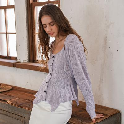 Peulaudeumali Pm_Rib Knit Cardigan And Inner Top Set_3Color
