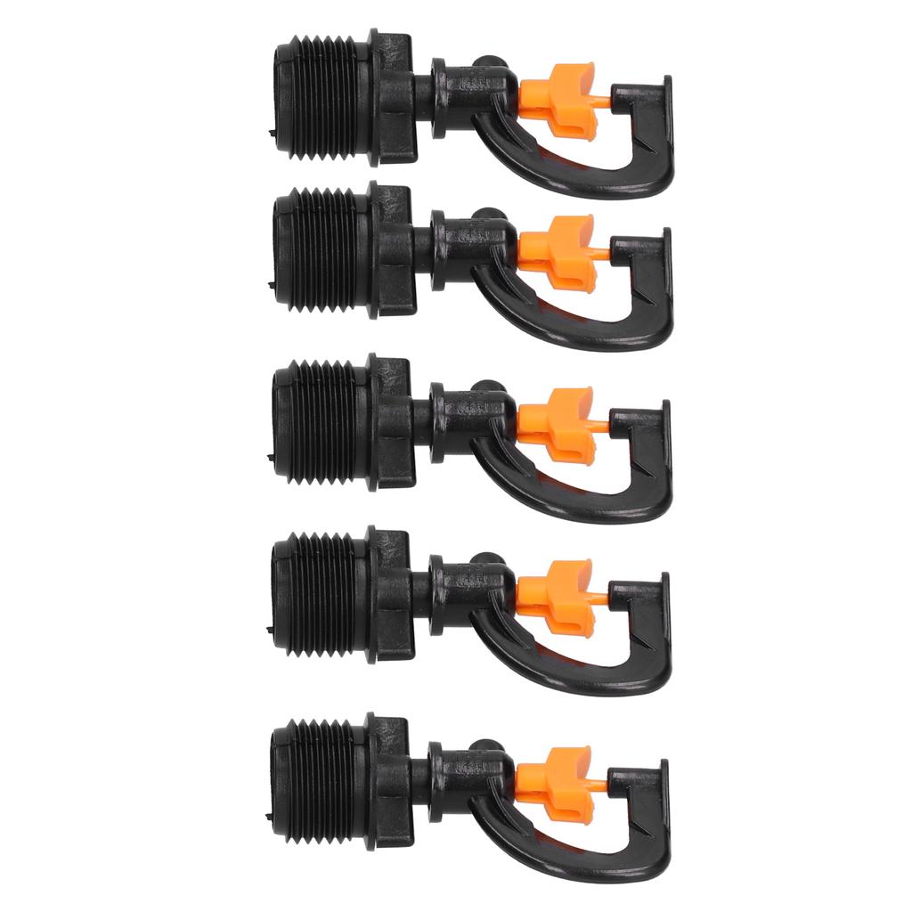 5PCS G1 2 Male Thread Rotating Sprinkler Head Misting Nozzle for Garden Irrigation Accessories