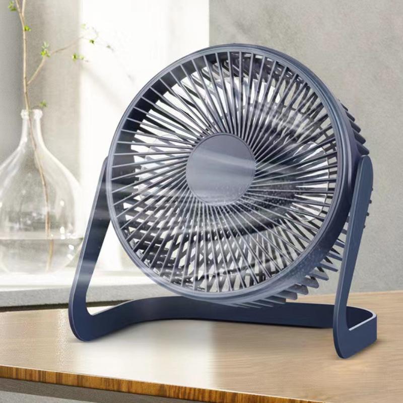 1 Piece 5 Inches Small Desk Cooling Usb Power Portable Fan Super Mute Cooler 360 Degree Rotation Fan For Home Mini Desktop Fan