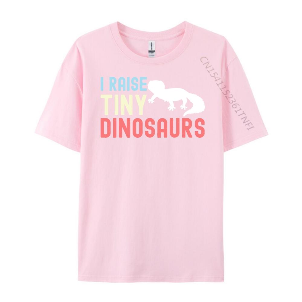 I Raise Tiny Dinosaurs Funny Leopard Gecko Mom Dad Reptile Green And White Graphic T Shirt SKINFRIENDLY Mens Shirt Hip Hop