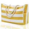 Borsa portaoggetti bohémien a righe Borsa da donna Grande capacità Borsa da spiaggia Borsa in tela Grande borsa a mano da spiaggia Robusta Robusta Robusta