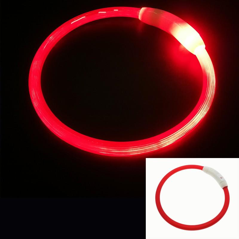 USB Rechargeable LED Dog Collar Glowing Pet Necklace Small Medium Large Dogs Anti-lost Night Safety